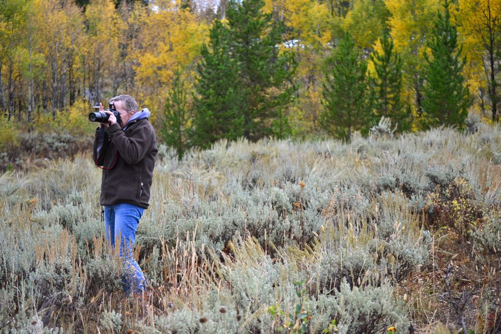 Photographer at Oxbow Bend in Grand Teton National Park